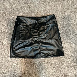 Black pleather skirt
